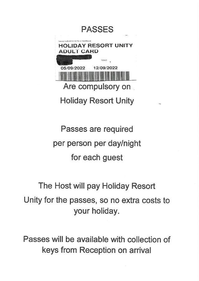 149 Holiday Resort Unity 3 Bedroom Passes Included Brean Exterior photo